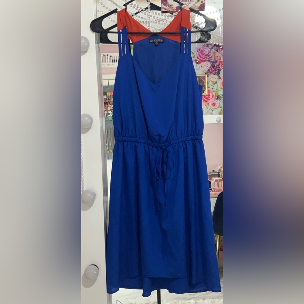 Blue/Orange Racer back dress